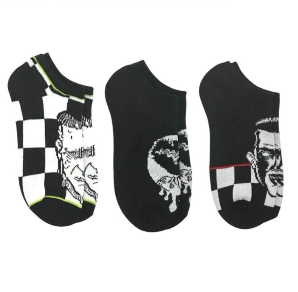 Universal Monsters No Show Socks Women Shoe Size 4-10 3Pairs